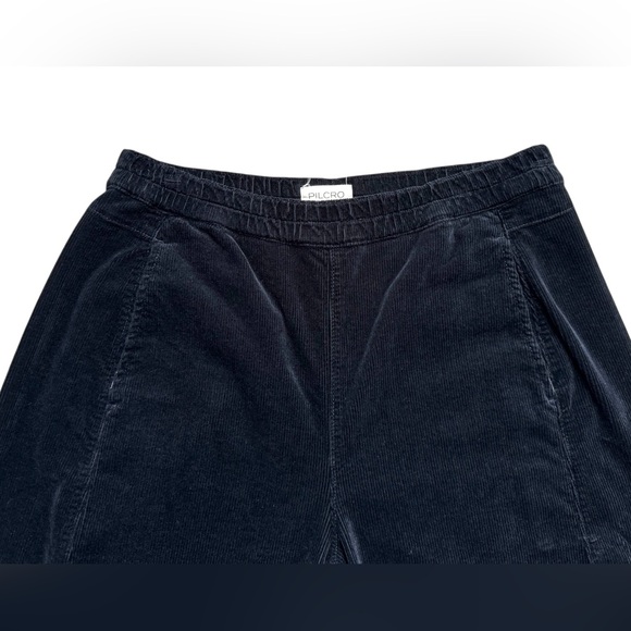 Pilcro Izzie Relaxed Barrel Corduroy Pull On Pants Medium Black - Picture 2 of 7